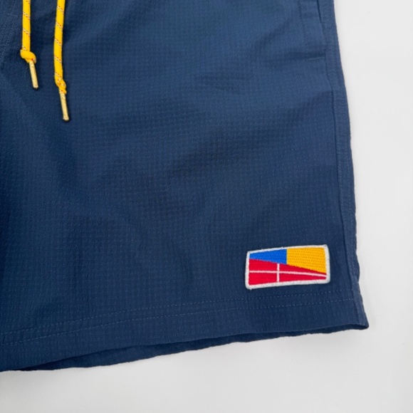 Five Four Swim Trunks Men 32 Blue Shorts Mesh Lined Elastic Drawstring Beach - Picture 2 of 15